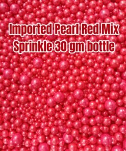 Imported Pearl Red Mix Sprinkle 30 gm bottle