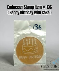 Embosser Stamp Item # 136 ( Happy Birthday with Cake )