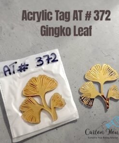 Acrylic Tag AT # 372 ( 5 Pcs Pack ) Ginkgo Leaf