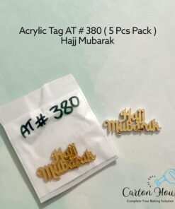 Acrylic Tag AT # 380 ( 5 Pcs Pack ) Hajj Mubarak