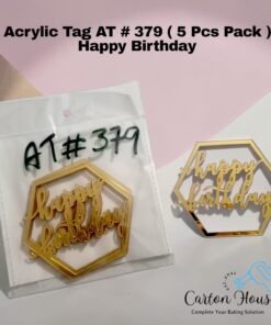 Acrylic Tag AT # 379 ( 5 Pcs Pack ) Happy Birthday