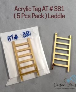 Acrylic Tag AT # 381 ( 5 Pcs Pack ) Leddle