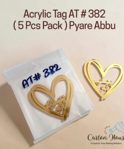 Acrylic Tag AT # 382 ( 5 Pcs Pack ) Pyarey Abbu