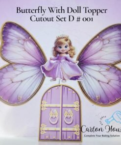 Butterfly With Doll Topper Cutout Set D # 001