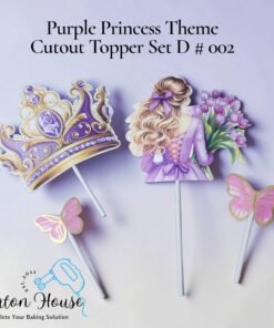 Purple Princess Theme Cutout Topper Set D # 002