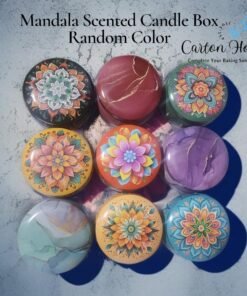 Mandala Scented Candle Printed Box 150 ml ( Random Color )