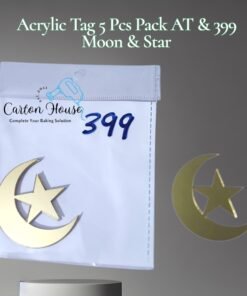 Acrylic Tag 5 Pcs Pack AT # 399 Moon & Star