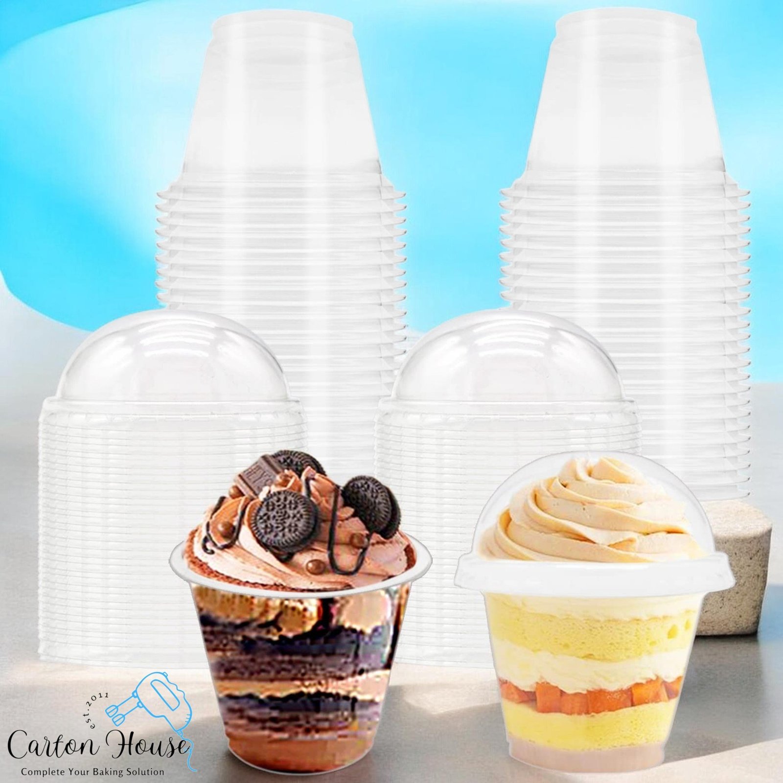 Sundae Cup ( Disposable Plastic Cup ) Pack of 25 Pcs