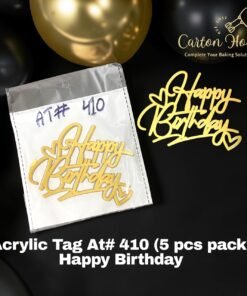 Acrylic Tag At # 410 ( 5 Pcs Pack ) Happy Birthday