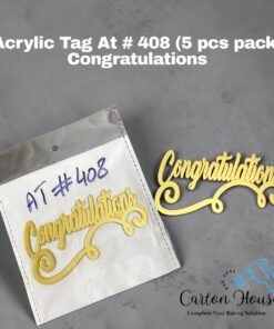 Acrylic Tag At # 408 ( 5 Pcs pack ) Congratulations