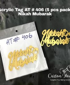 Acrylic Tag At # 406 (5pcs pack) Nikah Mubarak
