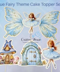 Blue Fairy Theme Cake Topper Set