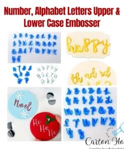 Number, Alphabet Letters Upper & Lower Case Embosser 66 Pcs Set