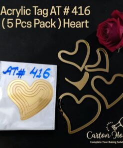 Acrylic Tag AT # 426 ( 5 pcs pack ) heart