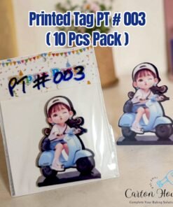 Printed Tag PT # 003 ( 10 Pcs Pack ) Scooty Girl
