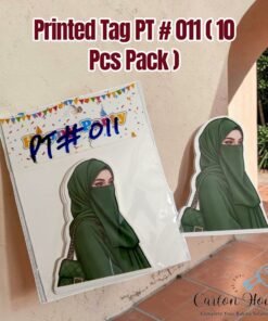 Printed Tag PT # 011 ( 10 Pcs Pack ) Niqabi Girl