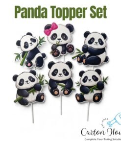 Panda Cake Topper Set