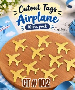 Cutout Tag Airplane ( 10 Pcs Pack ) CT # 102