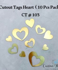 Cutout Tag Heart ( 10 Pcs Pack ) CT # 103