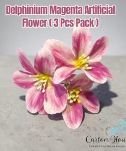 Delphinium Artificial Flower ( 3 Pcs Pack ) - Magenta