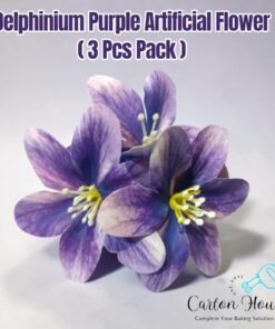 Delphinium Artificial Flower ( 3 Pcs Pack ) - Purple