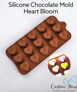 Silicone Chocolate Mold Heart Bloom