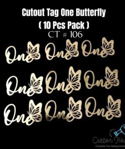 Cutout Tags One Butterfly ( 10 Pcs Pack ) CT # 106