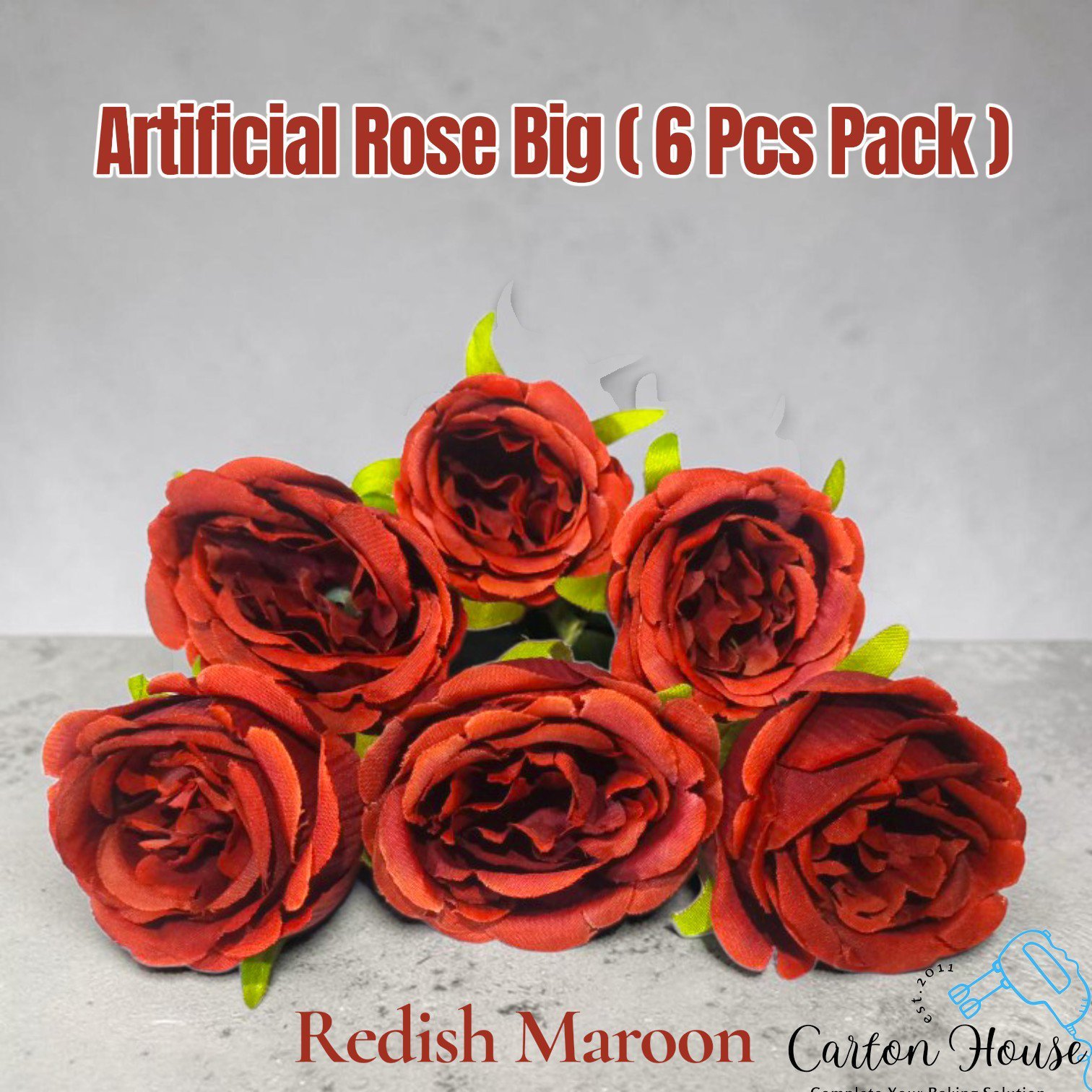 Artificial Rose Big ( 6 Pcs Pack ) - Image 7