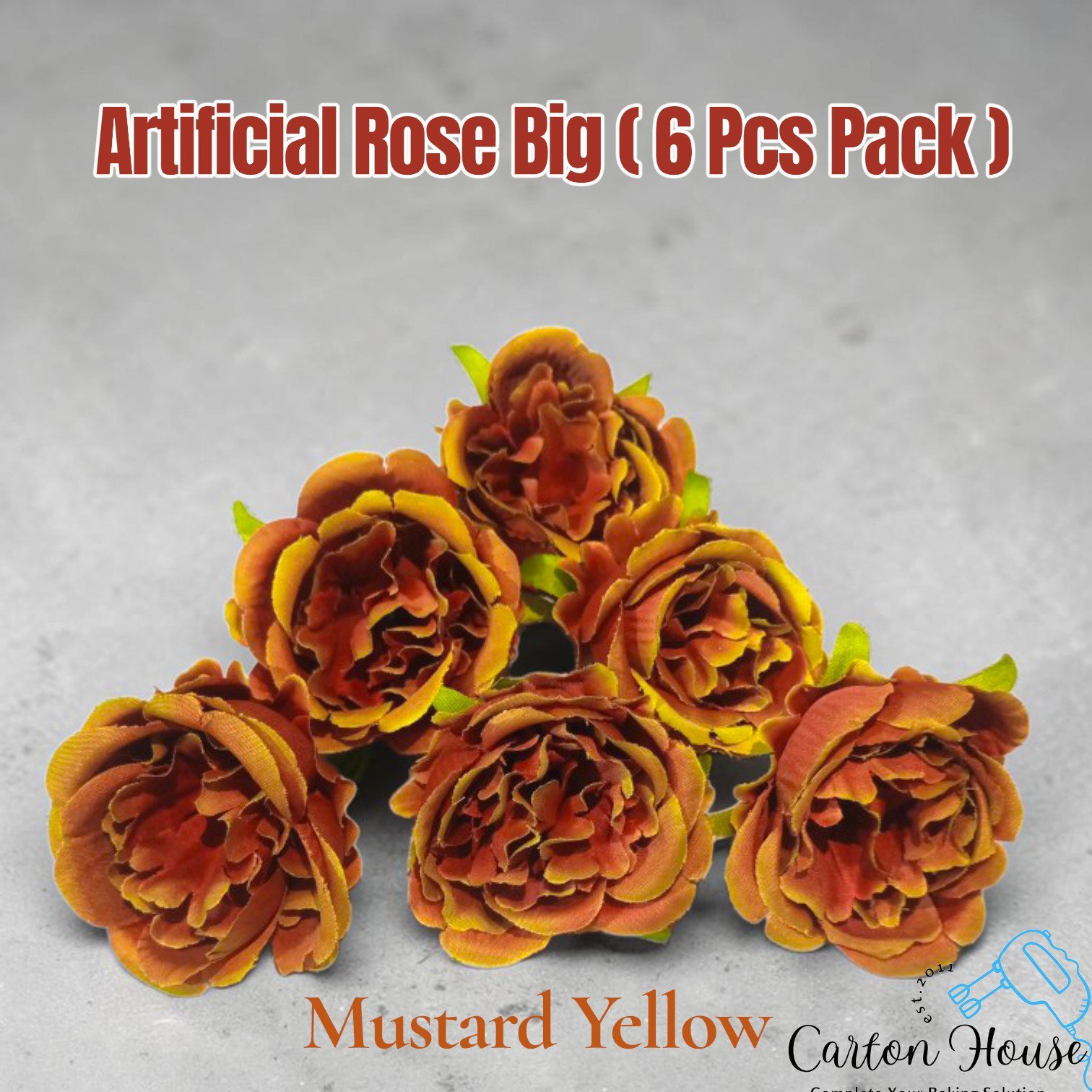 Artificial Rose Big ( 6 Pcs Pack ) - Image 3