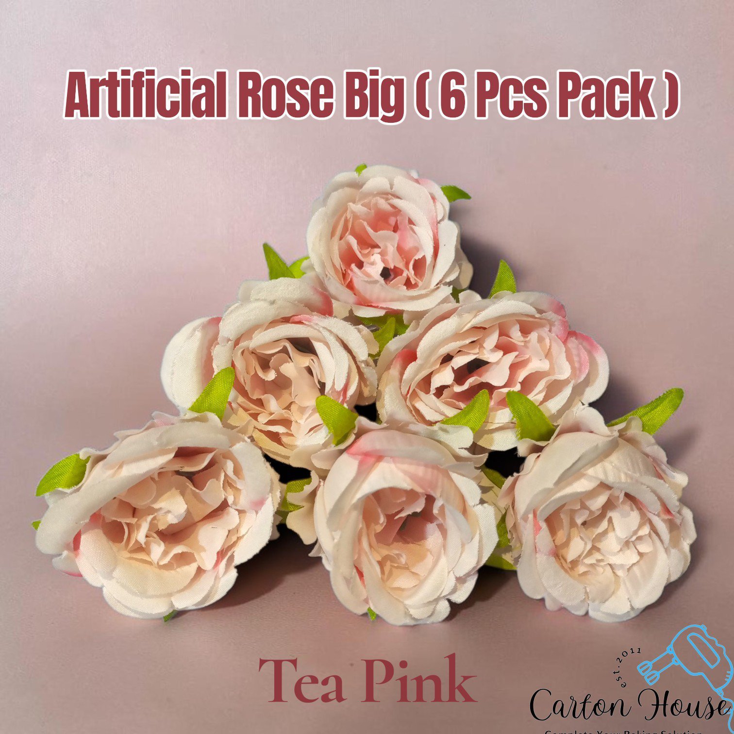 Artificial Rose Big ( 6 Pcs Pack ) - Image 4