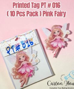 Printed Tag PT # 016 ( 10 Pcs Pack ) Pink Fairy