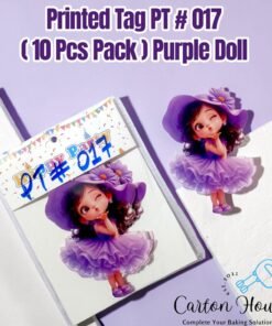 Printed Tag PT # 017 ( 10 Pcs Pack ) Purple Doll
